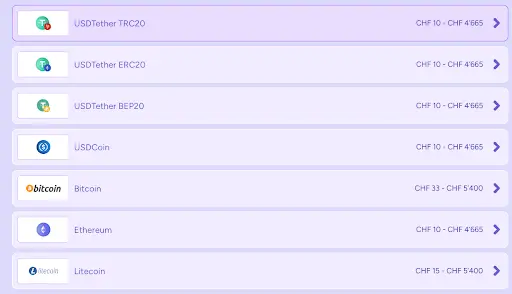 Zahlungsmethoden SpinBara SpinBara Casino Einzahlungsoptionen mit USDT, Bitcoin, Ethereum, Litecoin