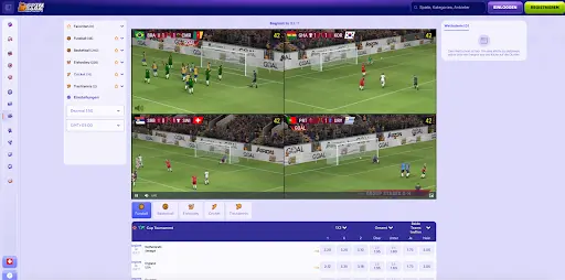 Live Sportwetten SpinBara SpinBara Live Sportwetten mit mehreren Fußballspielen gleichzeitig
